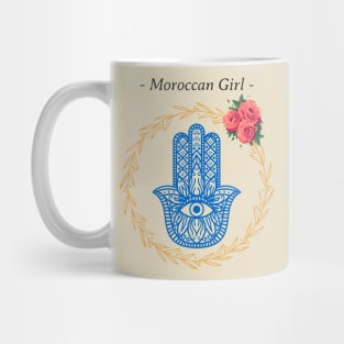 Moroccan Girl Hamsa Evil Eye Mug